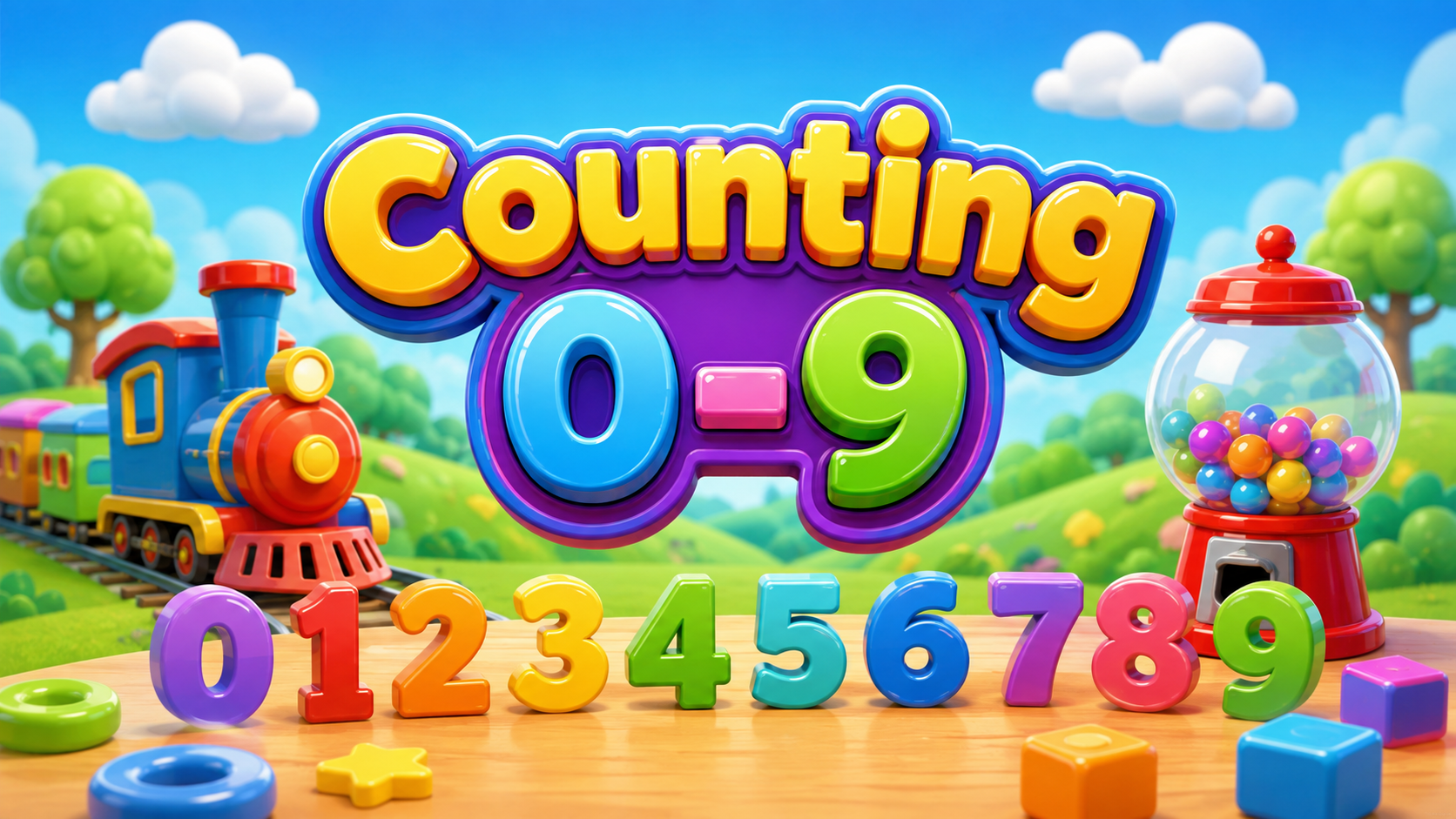 Count up to 5 objects by pointing